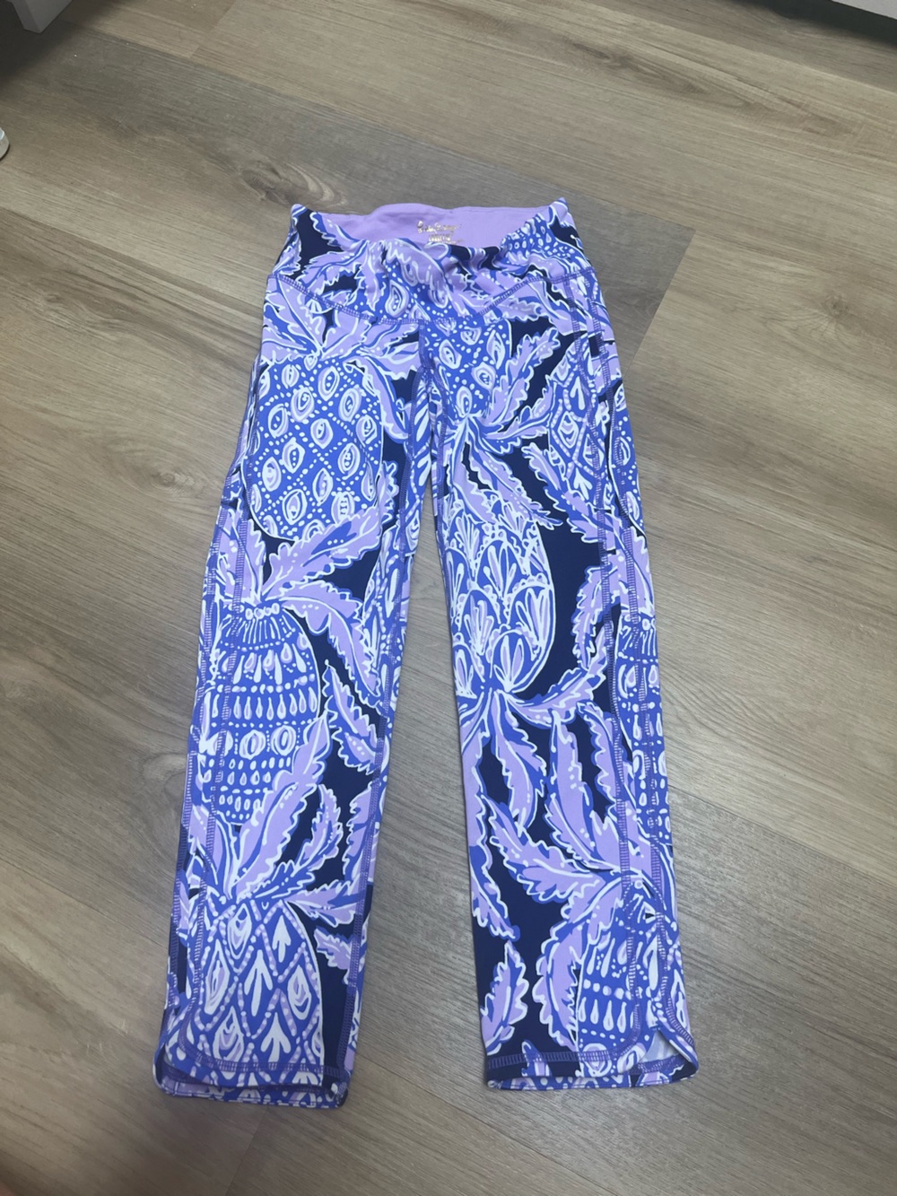 Lilly Pulitzer Purple and Navy Printed Top - Picture 1 of 4